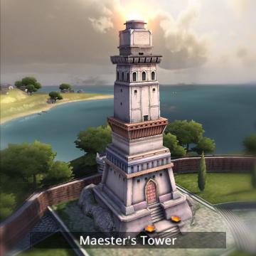 Screenshot of maester's tower building.